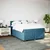 Vidaxl Box spring postelja z vzmetnico modra 160x200 cm žamet