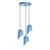 Conceptum Hypnose Luster Kesik-6176-3, 75-121cm, 40 cm, 3xE27 , Plavi