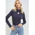 Trend Alacati Stili Ženska bluza dugih rukava ALC-X11249, Rolka, Teget