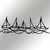 Wallity Zidna dekoracija Ships In Water, 68x24 cm, 1.2mm, Crna