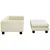 Dječja sofa s tabureom krem 100 x 50 x 30 cm od umjetne kože