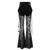 Ženske hlače DEVIL FASHION - Gothic Drawstring Mesh Splice Flared - EPT012