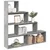 Pregrada / regal za knjige 4 razine sivi 143,5x29x143,5 cm drvo