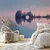 Samolepilna tapeta kitara v rožnati zarji - 245x165