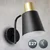 Zidna lampa 1xE27/20W/230V crna/zlatna