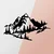 Opviq Zidna dekoracija Mountain 2, 47x40 cm, 1.2mm, Crna