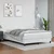 shumee Box spring postelja z vzmetnico bel 140x190 cm umetno usnje