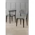Hanah Home set trpezarijskih stolica Onex 2 kom, siva bukle tkanina, crne drvene noge