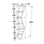 Hanah Home Polica za knjige Arrow, 165x31.8x31.8 cm, Bela