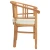 Stolica s jastukom 2 pcs Smeđa 63 x 58 x 89 cm Čvrsto teak drvo