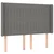 Vidaxl Box spring postelja z vzmetnico LED temno siva 140x200 cm blago
