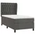 Vidaxl Box spring postelja z vzmetnico temno siva 90x200 cm žamet