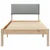 Okvir kreveta s uzglavljem Smeđa i svijetlo siva 80 x 200 cm