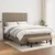 Vidaxl Box spring postelja z vzmetnico taupe 140x200 cm blago