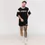 GymBeam Premium Heavyweight Varsity T-Shirt Black