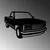 Wallity Zidna dekoracija GMC Sierra 1990, 60 x 39 cm, Crna
