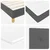 Vidaxl LED Box Spring Postelja Temno siva 140 x 200 cm blago