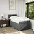 Vidaxl Box spring postelja z vzmetnico temno siva 90x200 cm blago