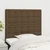 Vidaxl Vzglavje postelje temno rjavo 80x5x118/128 cm blago