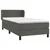 Vidaxl Box spring postelja z vzmetnico temno siva 100x200 cm žamet