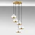 Opviq Luster Yildo-M-7007, 43x43x111cm, IP20, Belo-zlatne boje