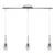 Brilagi - LED luster na sajli NUBILA 3xE27/60W/230V siva