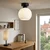 BRILAGI - LED plafonsko svetlo RETRO GLASS 1xE27/60W/230V O 15 cm crna/bela