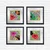 Wallity Set uramljenih slika CAM617140001, 4 dijela