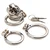 Master Series Caged Cougar Locking Chastity Cage Silver