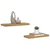 Polica na zidu 2 pcs Smeđa 60 x 23 x 4 cm Konstruirano drvo