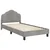 Krevet za djecu s uzglavljem Svjetlosiva 90 x 190 cm Baršun