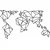 Atelier Del Sofa Zidna dekoracija World Map2, 100x58 cm, 1.5 mm, Crna