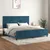 Vidaxl Posteljni okvir brez vzmetnice temno moder 200x200 cm žamet