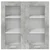 Vidaxl Viseča omarica Betonsko siva 80 x 31 x 80 cm Konstruiran les