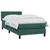 Vidaxl Box spring postelja z vzmetnico temno zelena 80x220 cm žamet