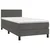 Vidaxl Box spring postelja z vzmetnico temno siva 100x200 cm žamet