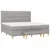 Vidaxl Box spring postelja z vzmetnico svetlo siva 200x200 cm blago