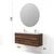Skye Decor Set kupatilskog ormarića sa umivaonikom i ogledalom, 2 dela, Braon