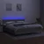 Vidaxl Box spring postelja z vzmetnico LED sv. siva 160x200 cm blago