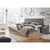 Esposa POSTELJA BOXSPRING 180 cm  x 200 cm , tekstil, leseni material siva, naravne barve