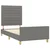 Vidaxl Posteljni okvir brez vzmetnice temno siv 90x190 cm blago
