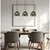 Luster na sajli MIRROR 3xE27/14W/230V u zadimljenoj crnoj boji