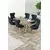 HANAH HOME Rasklopivi trpezarijski sto i stolice (7 delova) Esla Anthracite Gold