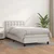 Vidaxl Box spring postelja z vzmetnico bel 100x200 cm umetno usnje