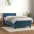 Vidaxl Box spring postelja z vzmetnico temno modra 80x200 cm žamet