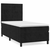 Greatstore Box spring postelja z vzmetnico črna 90x200 cm žamet