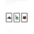 WALLXPERT Set 3 dekorativne slike Artsycllct4