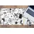 Decormat Podloga za pisalno mizo Black and white pattern 90x45 cm
