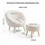 ATELIER DEL SOFA Fotelja i tabure Lida White