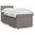 Vidaxl Box spring postelja z vzmetnico taupe 80x200 cm blago